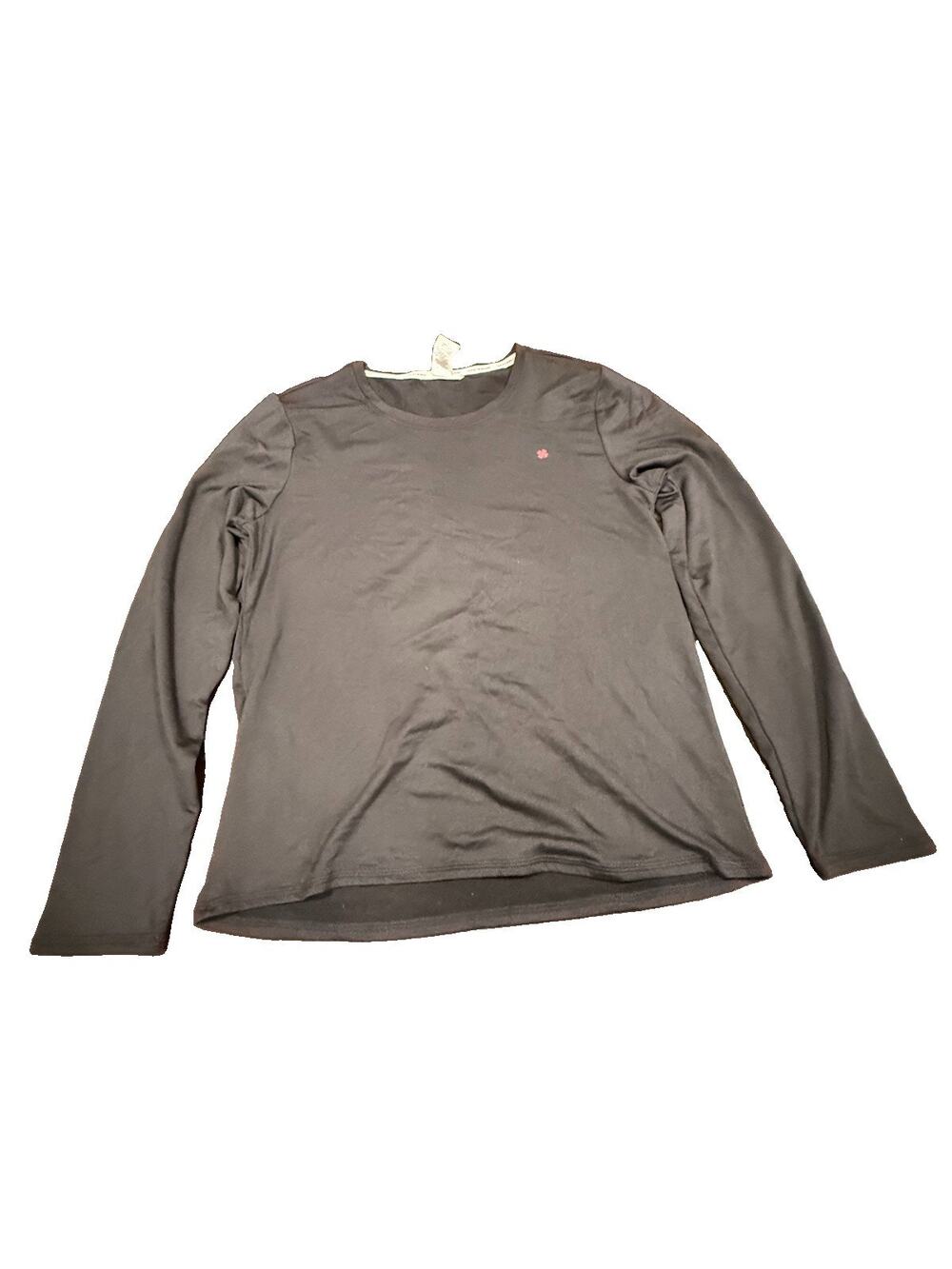 Lucky Brand Womens L Black Long Sleeve Activewear Stretch Performance Top